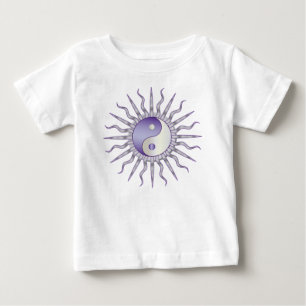 Camiseta De Bebé Estrella Explosiva Yin Yang Púrpura