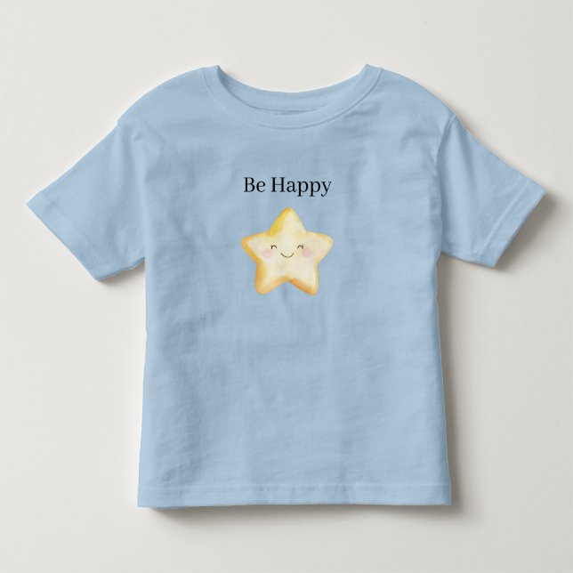 Camiseta De Bebé Estrella Feliz (Anverso)