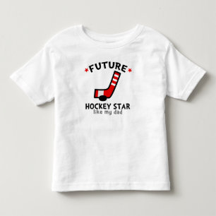 Camiseta De Bebé Estrella futura de hockey como mi papá