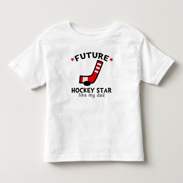 Camiseta De Bebé Estrella futura de hockey como mi papá (Anverso)