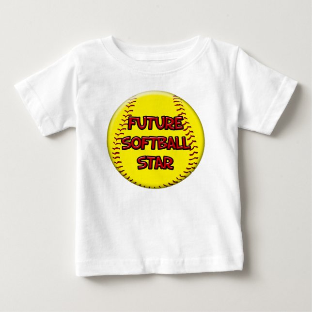 Camiseta De Bebé Estrella futura del softball (Anverso)