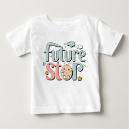 Camiseta De Bebé Estrella Futura - Huellas de bebé recortadas
