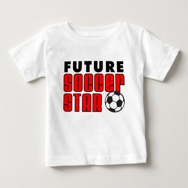 Camiseta De Bebé Estrella futurista de fútbol (Anverso)