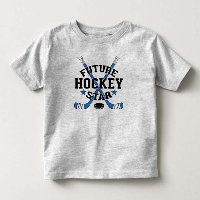 Camiseta De Bebé Estrella futurista de hockey jugador campeón de ho (Anverso)