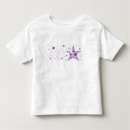 Camiseta De Bebé Estrella grande hecha de pequeñas estrellas en vio