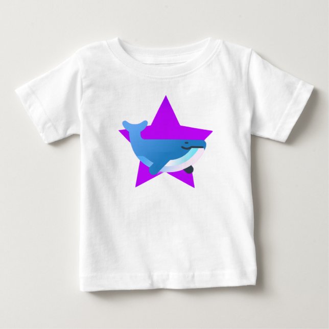 Camiseta De Bebé Estrella, La Ballena, Ballena (Anverso)