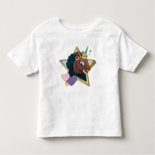 Camiseta De Bebé Estrella mágica africana unicornio