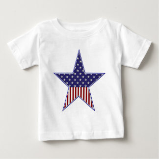 Camiseta De Bebé Estrella patriótica de la bandera del KRW los