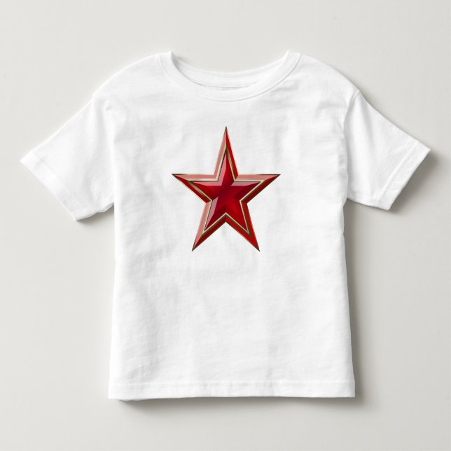 Camiseta De Bebé Estrella Roja (Anverso)
