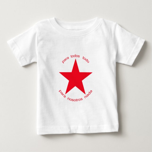 Camiseta De Bebé Estrella roja Zapatista (Anverso)