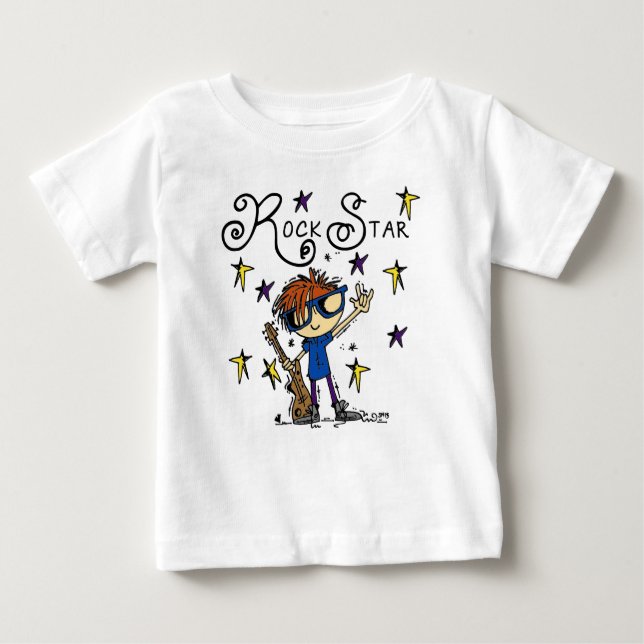 Camiseta De Bebé Estrella ropeadora de Redhead Boy (Anverso)