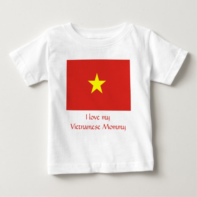 Camiseta De Bebé Estrella vietnamita de la bandera de Vietnam (Anverso)