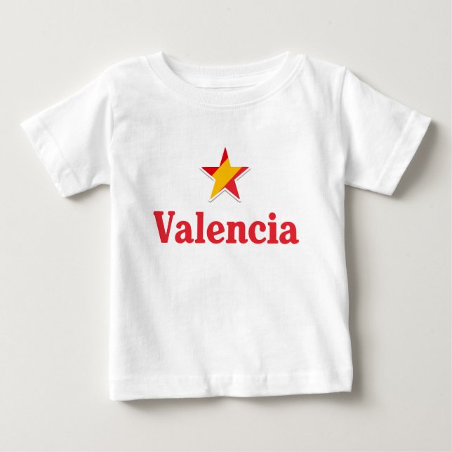 Camiseta De Bebé Estrellas de España – Valencia (Anverso)
