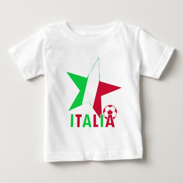 Camiseta De Bebé Estrellas de fútbol de Italia Italia (Anverso)