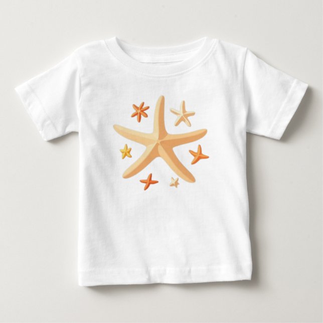 Camiseta De Bebé Estrellas de mar y las pequeñas (Anverso)