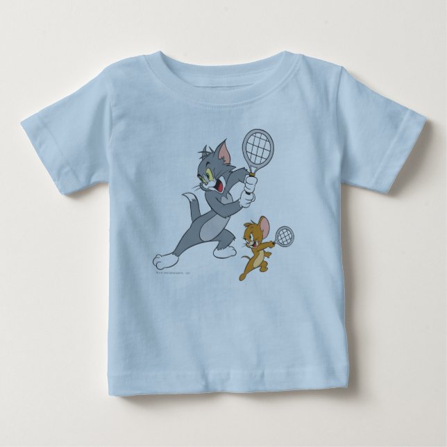 Camiseta De Bebé Estrellas de tenis Tom y Jerry 1 (Anverso)
