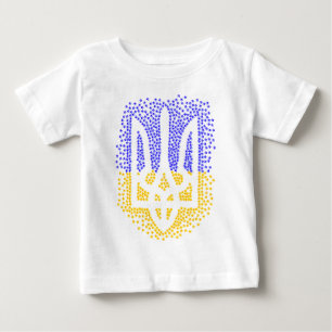 Camiseta De Bebé Estrellas de tridente de heraldry de Ucrania