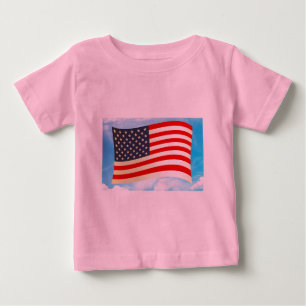 Camiseta De Bebé Estrellas Rayas Bandera Americana Honran la Libert