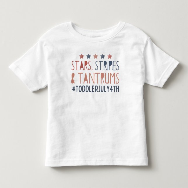 Camiseta De Bebé Estrellas Rayas y Rabieta (Anverso)