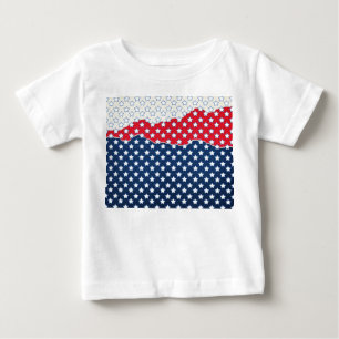 Camiseta De Bebé Estrellas rojas, blancas y azules (Estados Unidos)