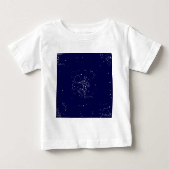 Camiseta De Bebé estrellas sagittarius (Anverso)