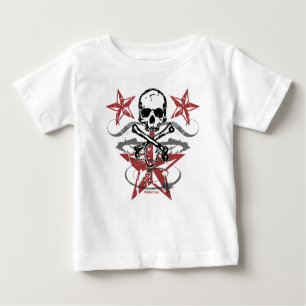 Camiseta De Bebé Estrellas y cráneo K
