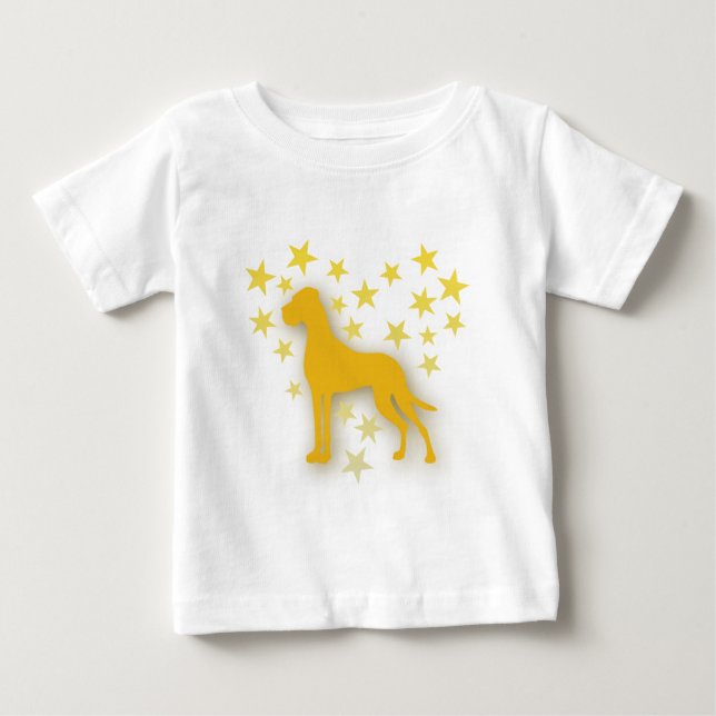 Camiseta De Bebé Estrellita de corazón dogge (Anverso)