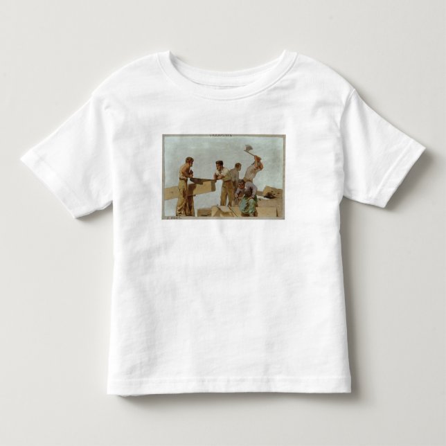 Camiseta De Bebé Estructura de madera (Anverso)