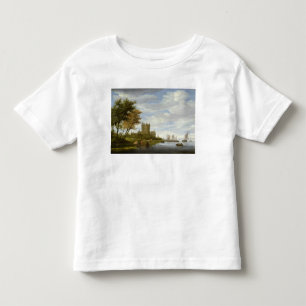 Camiseta De Bebé Estuario del río con un castillo