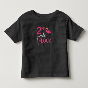 Camiseta De Bebé Estudiante de Flamingo Senior Feliz Segundo Grado 
