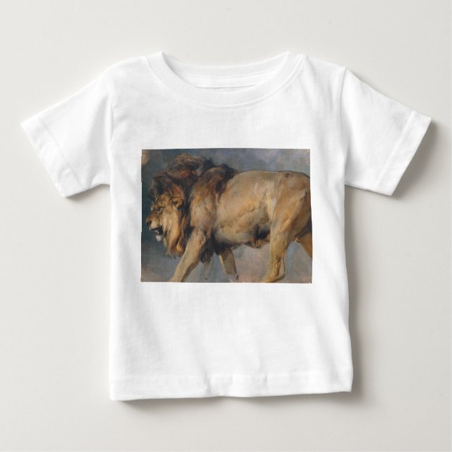 Camiseta De Bebé Estudio de un león (por Edwin Henry Landseer) (Anverso)
