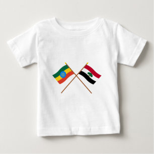 Camiseta De Bebé Etiopía y banderas cruzadas Oromia