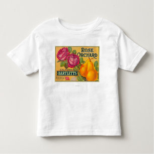 Camiseta De Bebé Etiqueta color de rosa del cajón de la pera de la