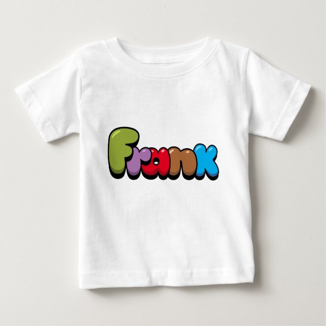 Camiseta De Bebé Etiqueta de equipaje de Frank (Anverso)