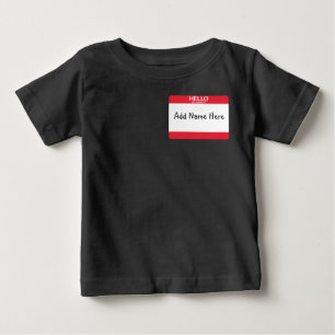 Camiseta De Bebé Etiqueta de nombre T-Shirt
