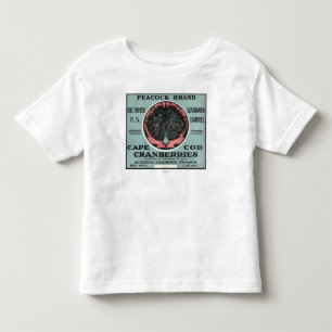 Camiseta De Bebé Etiqueta del arándano de la marca del pavo real d