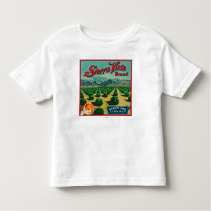 Camiseta De Bebé Etiqueta del cajón de la fruta cítrica de la marca