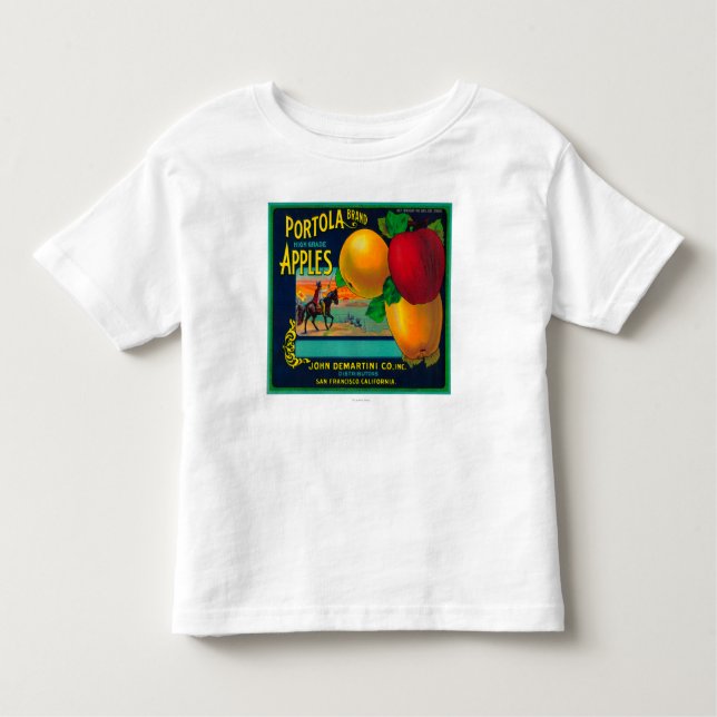 Camiseta De Bebé Etiqueta del cajón de Portola Apple (Anverso)