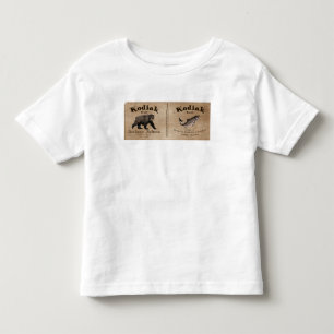 Camiseta De Bebé Etiqueta Vintage Kodiak Salmon