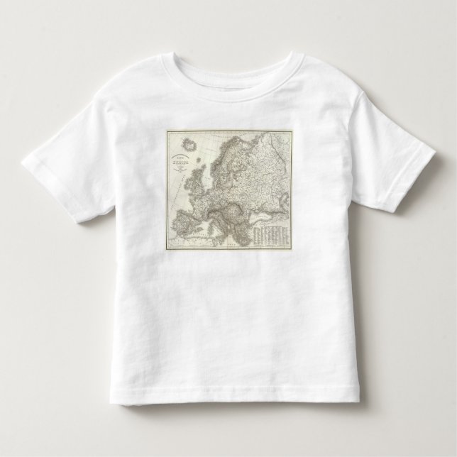 Camiseta De Bebé Europa del orógrafo - mapa físico de Europa (Anverso)