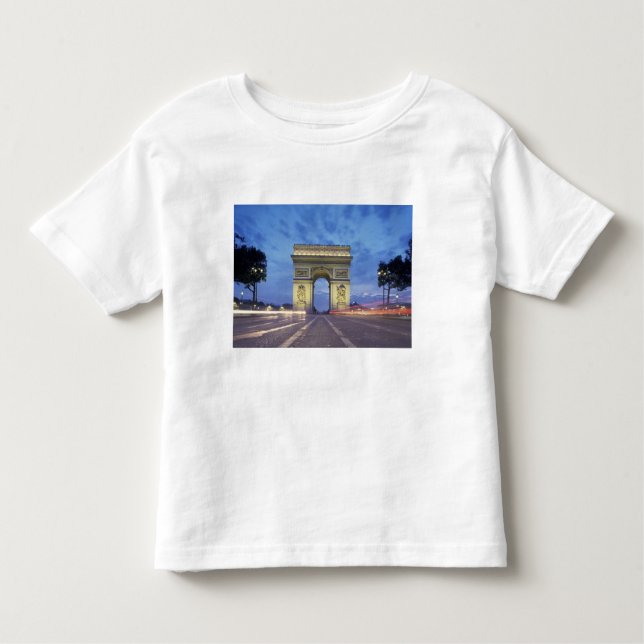 Camiseta De Bebé Europa, Francia, París. El Arco del Triunfo visto (Anverso)