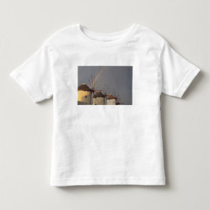 Camiseta De Bebé Europa, Grecia, Mykonos. molino de viento con arco