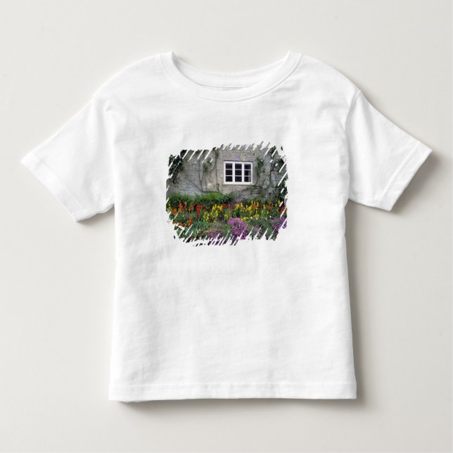 Camiseta De Bebé Europa, Inglaterra, Teffont Magna. Relleno de flor (Anverso)