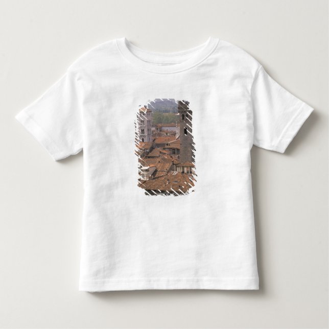 Camiseta De Bebé Europa, Italia, Toscana, Lucca, panorama urbano (Anverso)