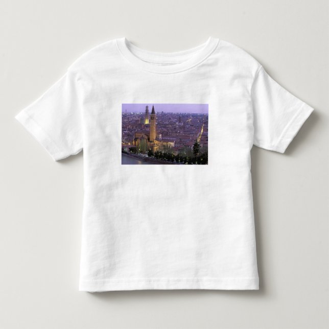 Camiseta De Bebé Europa, Italia, Véneto, Verona. Vista desde Castel (Anverso)