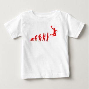 Camiseta De Bebé Evolución Divertida de Humano a Jugador de Balonce