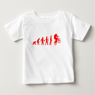 Camiseta De Bebé Evolución Divertida de Humano a Salto de Ciclismo