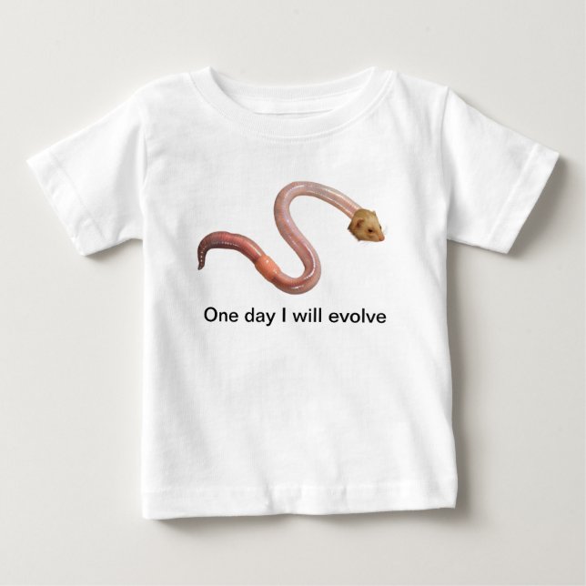 Camiseta De Bebé Evolución pero menor (Anverso)