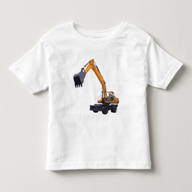 Camiseta De Bebé Excavadora de construcción (Anverso)