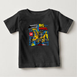 Camiseta De Bebé Excavadora Retroexcavadora de Gran Rueda Equipo Pe